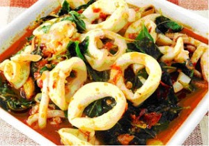 resep cumi bumbu pedas kemangi