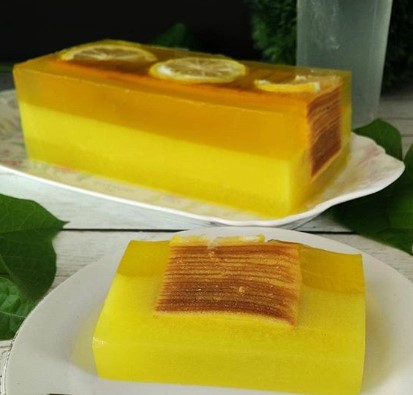 Resep Cara membuat Puding cake lemon